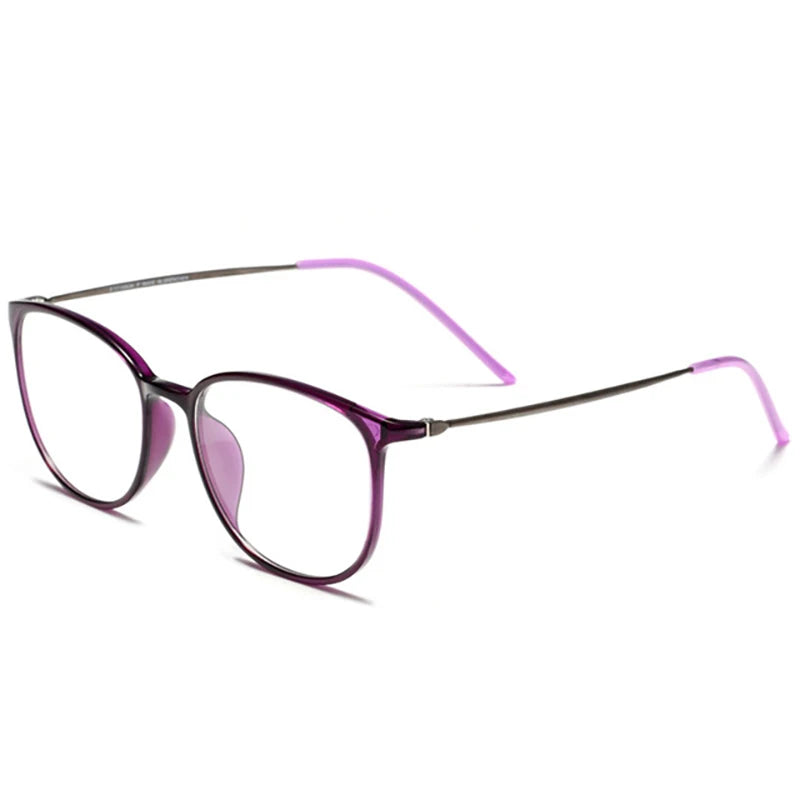 Bolluzzy Women's Full Rim Square Tr 90 Titanium Eyeglasses 5118 Full Rim Bolluzzy PURPLE  