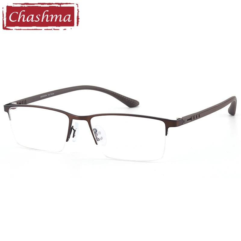 Chashma Ottica Men's Semi Rim Titanium Steel Eyeglasses 93874