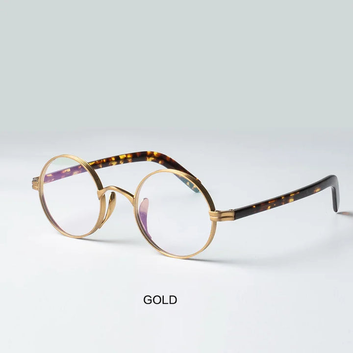 Muzz Women's Full Rim Round Acetate Titanium Eyeglasses 810118