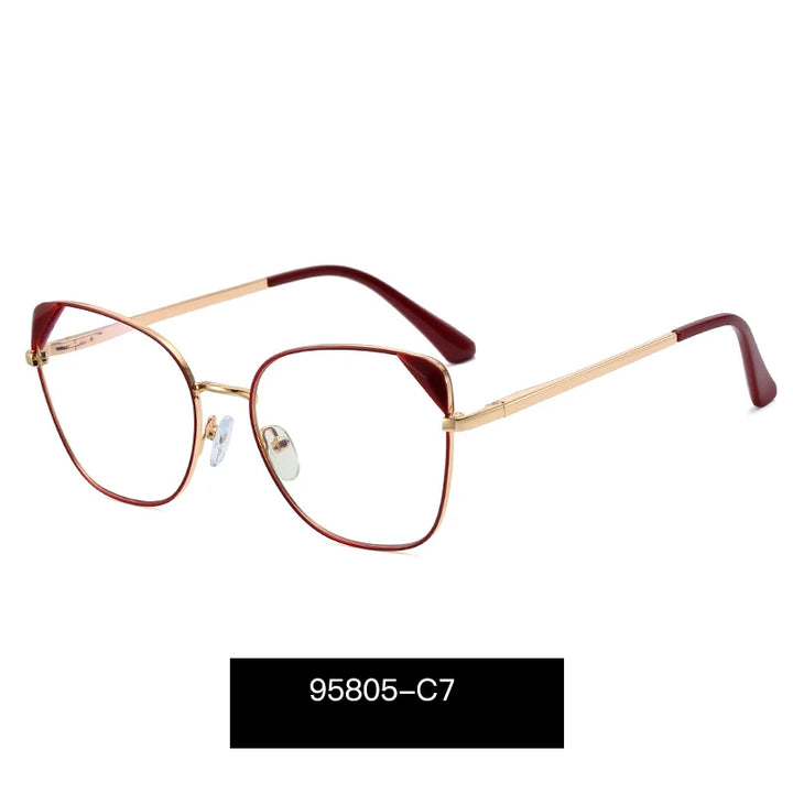 Hotony Women's Full Rim Square Cat Eye Tr 90 Alloy Eyeglasses 958054