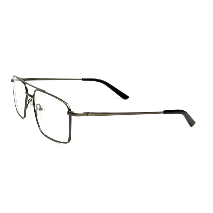 Esnbie Unisex Full Rim Square Double Bridge Alloy Eyeglasses 11361 Full Rim Esnbie   