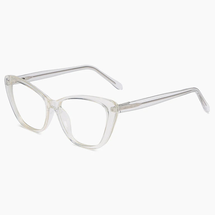 Hotony Women's Full Rim Square Cat Eye Pc Alloy Eyeglasses 72004