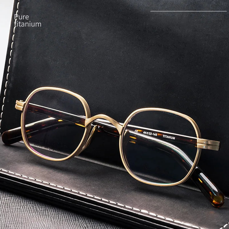 Muzz Women's Full Rim Oval Square Titanium Acetate Eyeglasses 510518