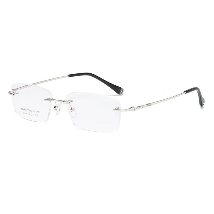 Zirosat 77016 Unisex Eyeglasses Alloy Titanium Rimless Rimless Zirosat 77016 silver  