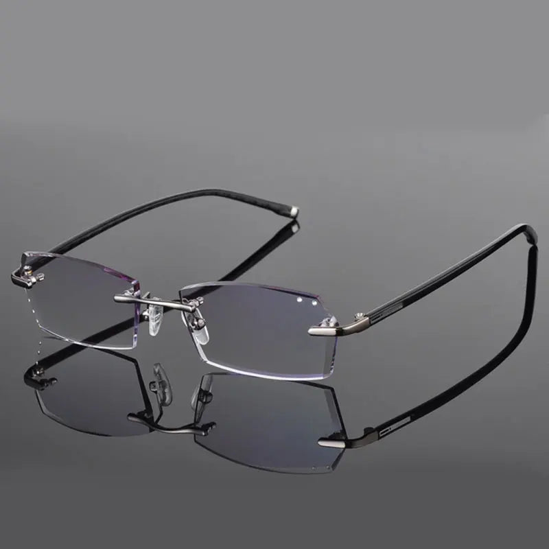 Reven Jate Women's/Unisex Rimless Square Alloy Eyeglasses 658028
