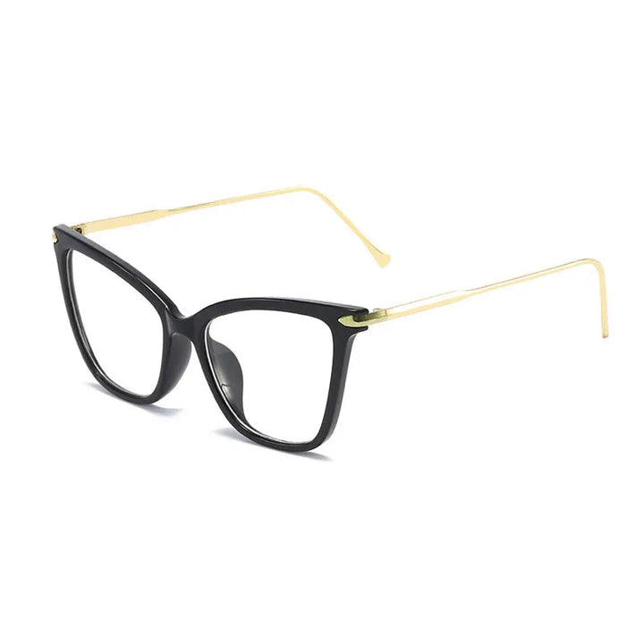 Hotony Women's Full Rim Square Cat Eye Alloy Eyeglasses 97024