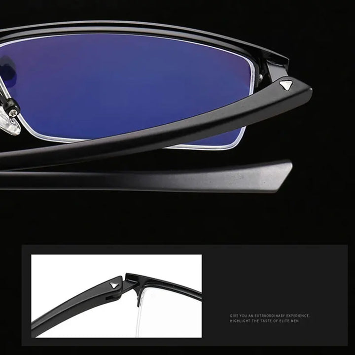 Hotochki 9501 unisex semi rim alloy prescription eyeglasses — view 13