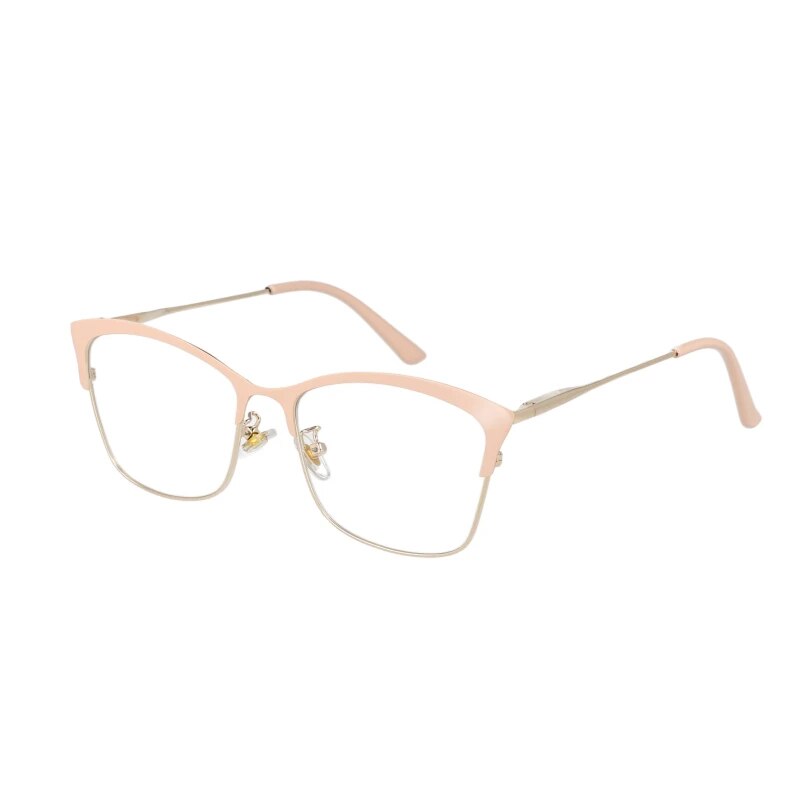 CCSpace Women's Full Rim Square Cat Eye Tr 90 Alloy Frame Eyeglasses 51097 Full Rim CCspace Pink China 