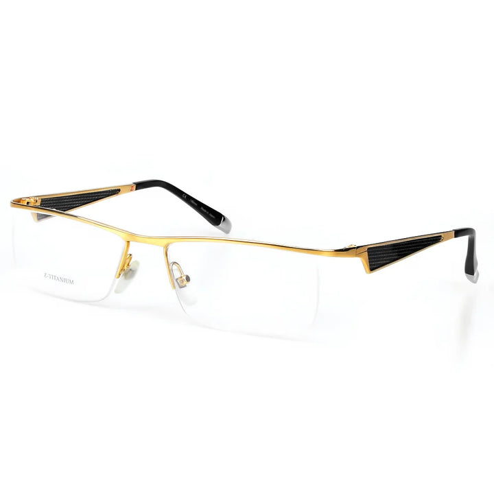 Aimee Unisex Semi Rim Square Titanium Eyeglasses 11750 Semi Rim Aimee   