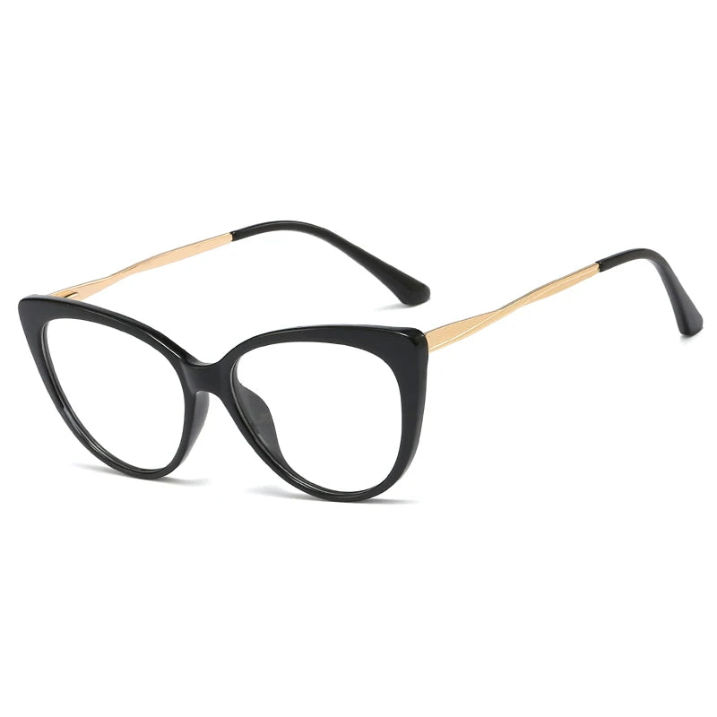 Reven Jate Women's Full Rim Oval Cat Eye Tr 90 Alloy Eyeglasses 92388