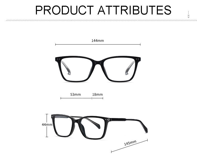 Hotochki Unisex Full Rim Square Tr 90 Alloy Eyeglasses 351447