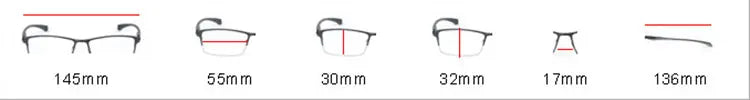 Hotochki Unisex Semi Rim Square Alloy Eyeglasses 69065