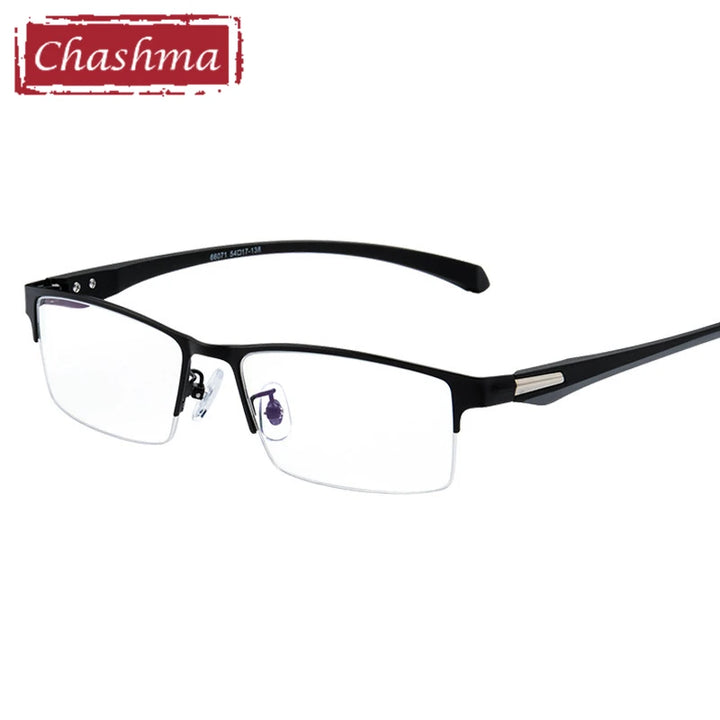 Chashma Men's Semi Full Rim Square Tr 90 Alloy Eyeglasses 66071/85