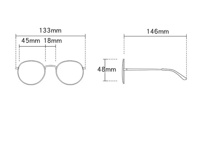 Cubojue Unisex Full Rim Round Tr 90 Titanium Reading Glasses 48133