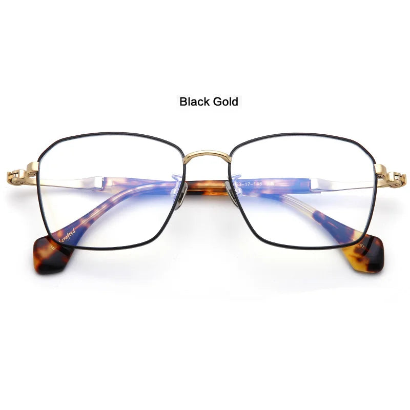 Muzz M1065 unisex square pure titanium prescription eyeglasses — view 3