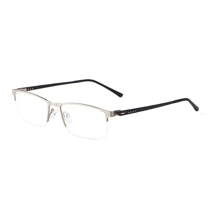 Hotochki Men's Semi Rim Square Alloy Eyeglasses 98417