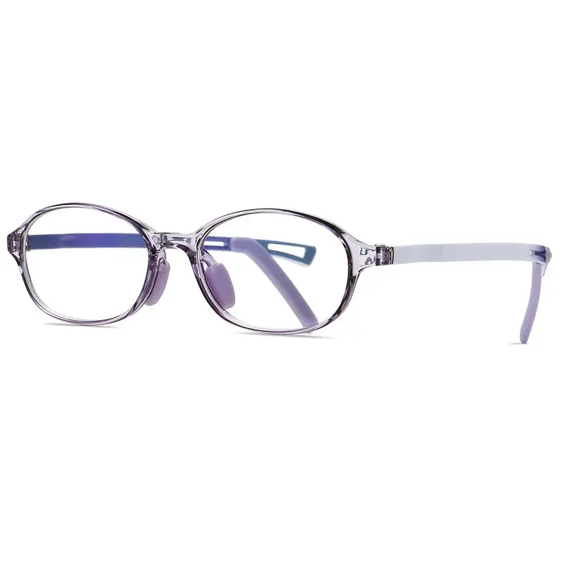 Reven Jate Unisex Youths's Full Rim Oval Tr 90 Eyeglasses 51104 - purple
