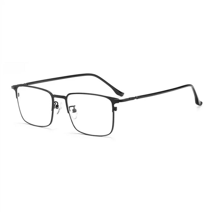 Kocolior Unisex Full Rim Square Alloy Hyperopic Reading Glasses 39143 Reading Glasses Kocolior Black China +25