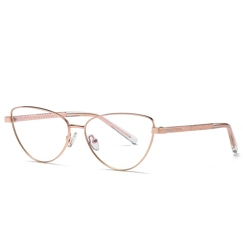 Oveliness Women's Full Rim Oval Cat Eye Alloy Eyeglasses 83006