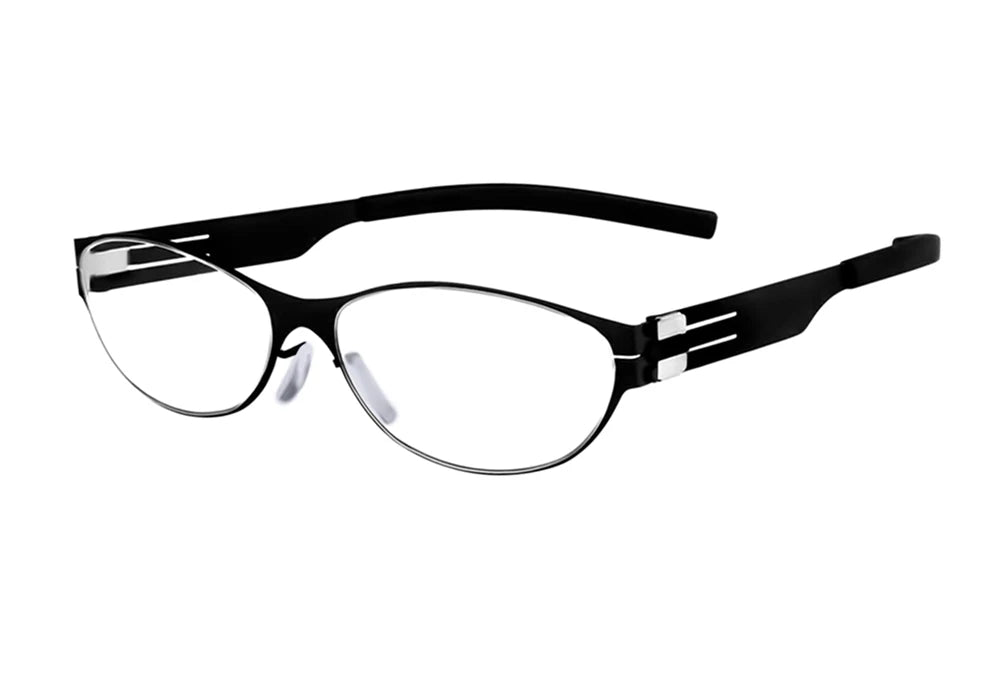 Aimee Women's Full Rim Oval Screwless Stainless Steel Eyeglasses 2006 Full Rim Aimee Black color  