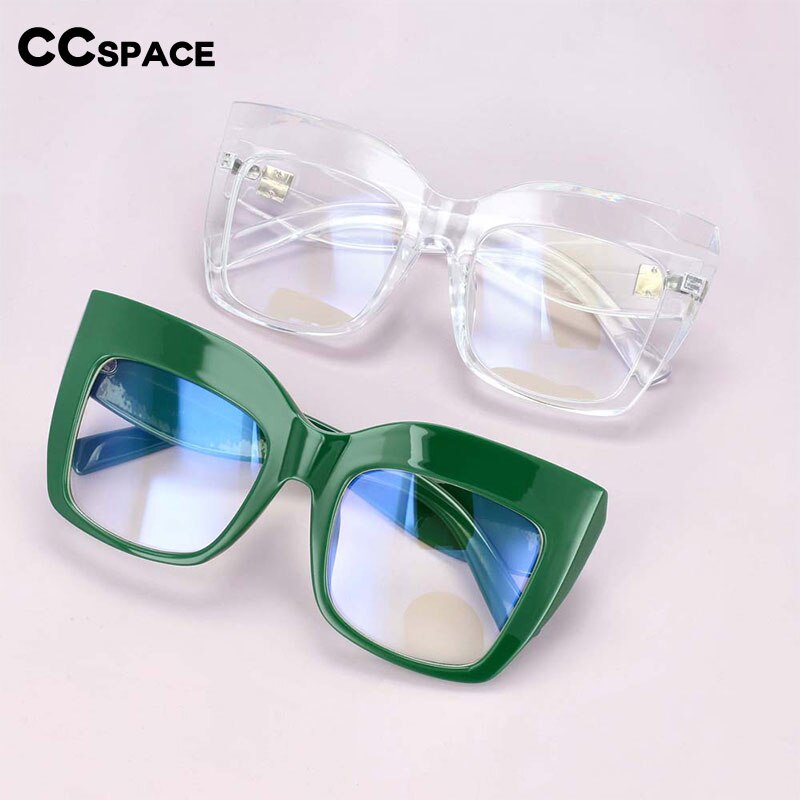 CCSpace Women's Full Rim Square Cat Eye PC Hyperopic Reading Glasses R54084 Reading Glasses CCspace   