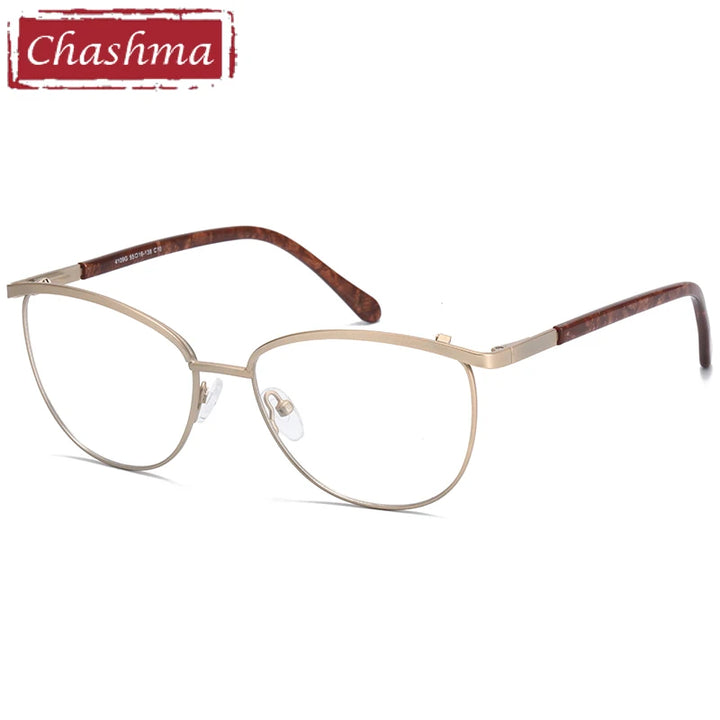 Chashma Ottica Women's Full Rim Oval Cat Eye Alloy Eyeglasses 64109