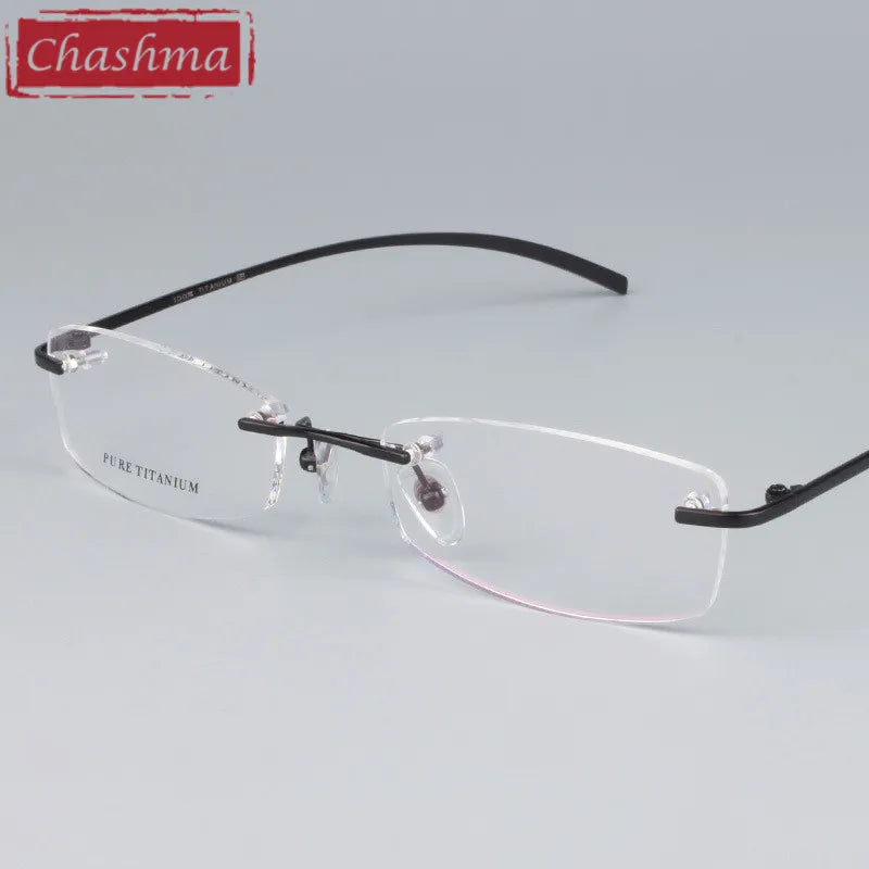 Chashma Ottica Women's Rimless Square Titanium Eyeglasses102844