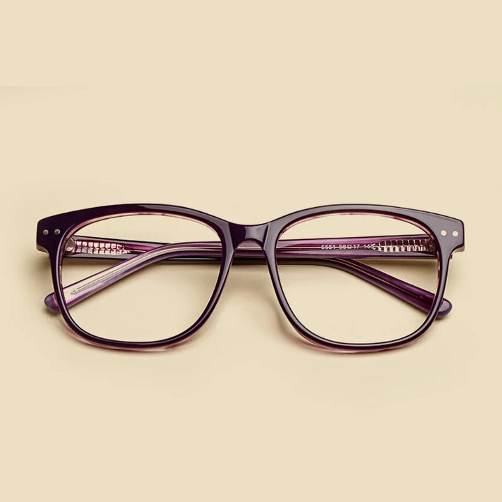 Oveliness Unisex Full Rim Square Titanium Acetate Eyeglasses 55514
