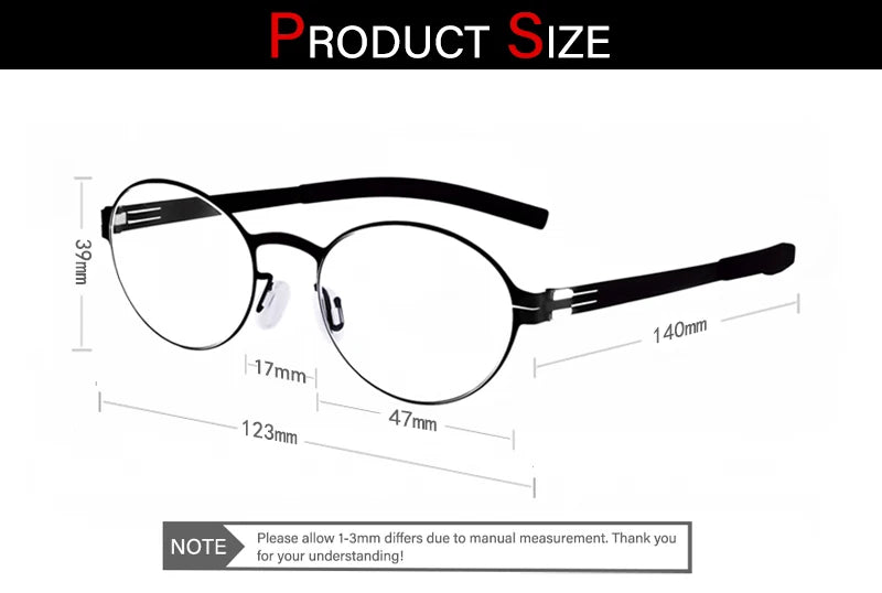 Aimee Unisex Full Rim Oval Screwless Stainless Steel Eyeglasses 2002 Full Rim Aimee   