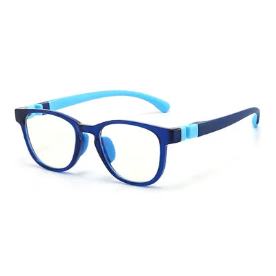 Ralferty Unisex Youth's Full Rim Square Acetate Eyeglasses R8509 Full Rim Ralferty C5 Blue  