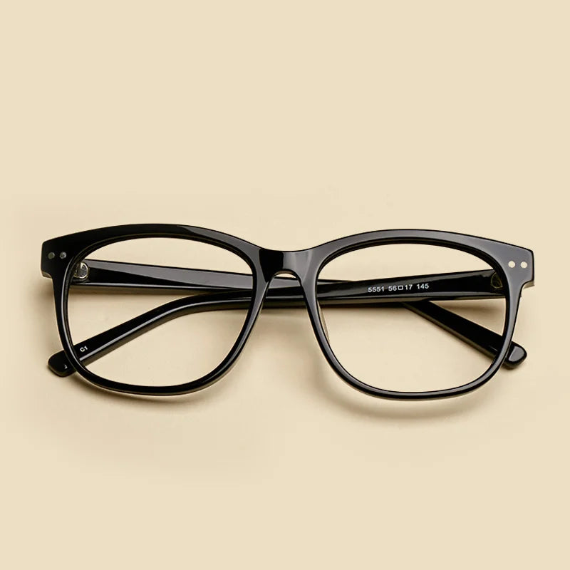 Oveliness Unisex Full Rim Square Titanium Acetate Eyeglasses 55514