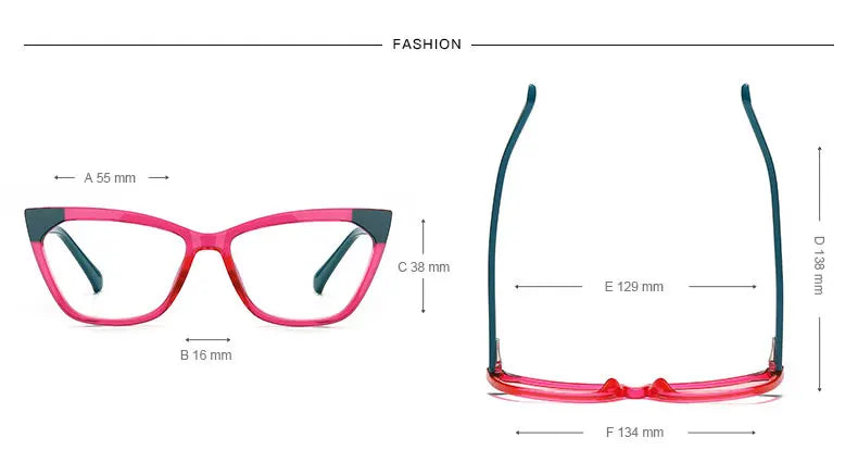 Hotony Women's Full Rim Cat Eye Tr 90 Alloy Eyeglasses 62040