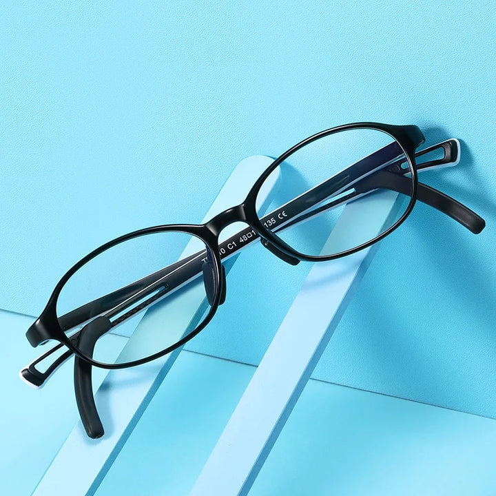 Reven Jate Unisex Youths's Full Rim Oval Tr 90 Eyeglasses 51104