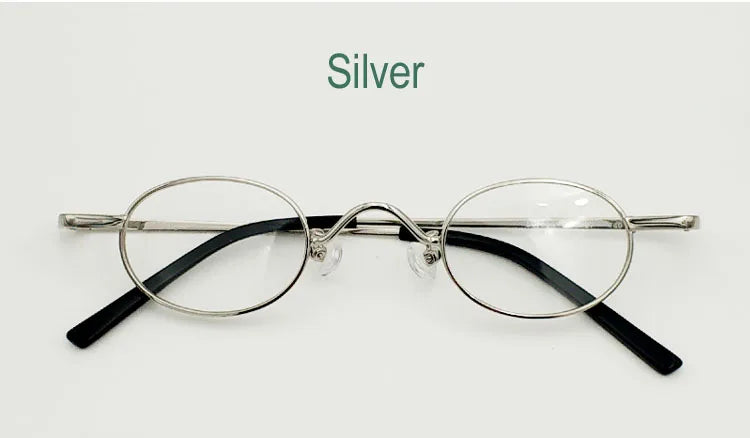 Yujo Unisex Full Rim Oval Alloy Eyeglasses 13427 Full Rim Yujo Silver CHINA