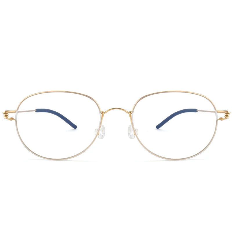 Aimee Unisex Full Rim Round Oval Screwless Titanium Eyeglasses 2343 Full Rim Aimee   