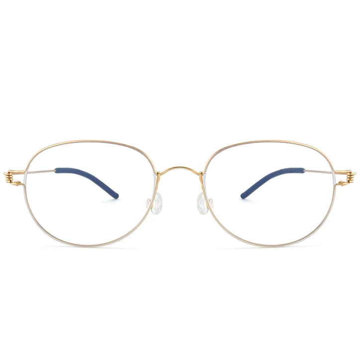 Aimee Unisex Full Rim Round Oval Screwless Titanium Eyeglasses 2343 Full Rim Aimee   