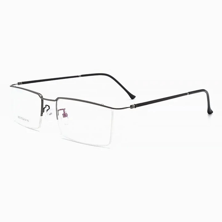 Hotochki Women's Semi Rim Square Brow Line Alloy Eyeglasses 25337