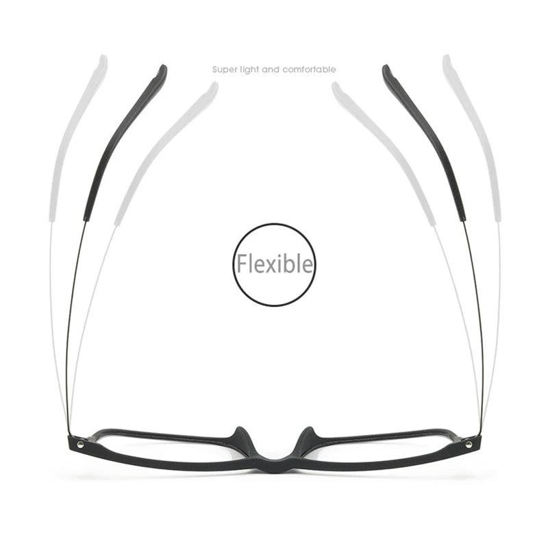 Hotony Unisex Full Rim Lightweight Titanium Prescription Eyeglasses 9827 size chart