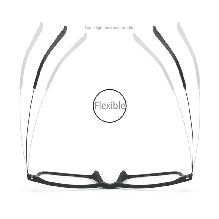 Hotony Unisex Full Rim Lightweight Titanium Prescription Eyeglasses 9827 size chart