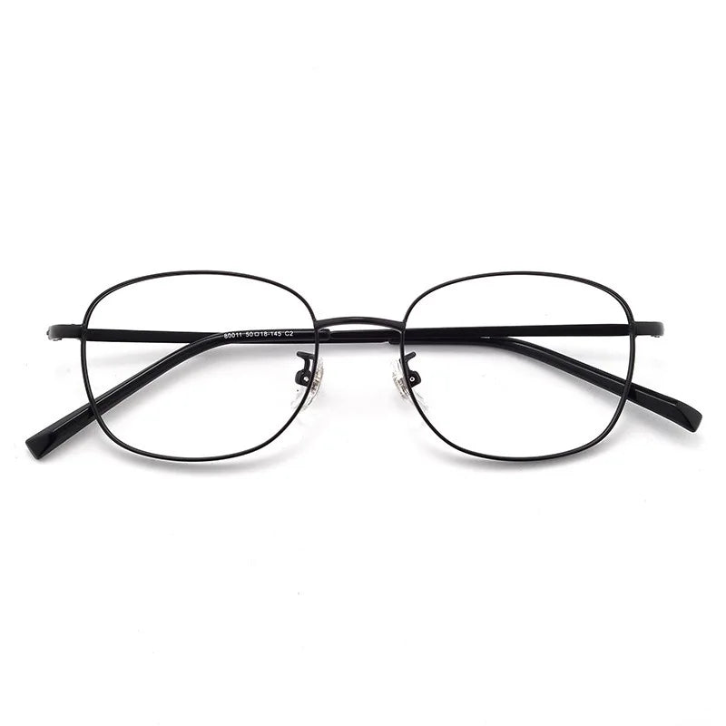 Kocolior Unisex Full Rim Irregular Square Alloy Hyperopic Reading Glasses 80011 Reading Glasses Kocolior   