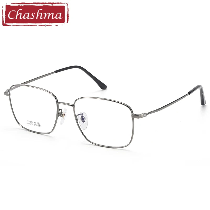 Chashma Unisex Full Rim Square Titanium Eyeglasses 38382