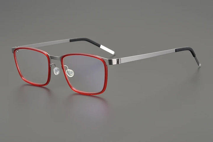 Bobbie Unisex Full Rim Square Titanium Acetate Eyeglasses 971167