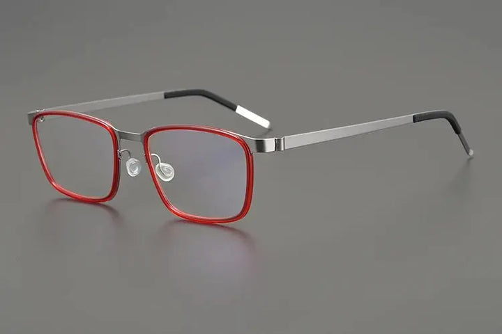 Bobbie 971100 Unisex Square Titanium Acetate Full Rim Frames FuzWeb