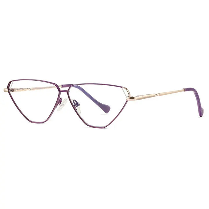 Hotony Women's Full Rim Triangle Cat Eye Alloy Eyeglasses 30239