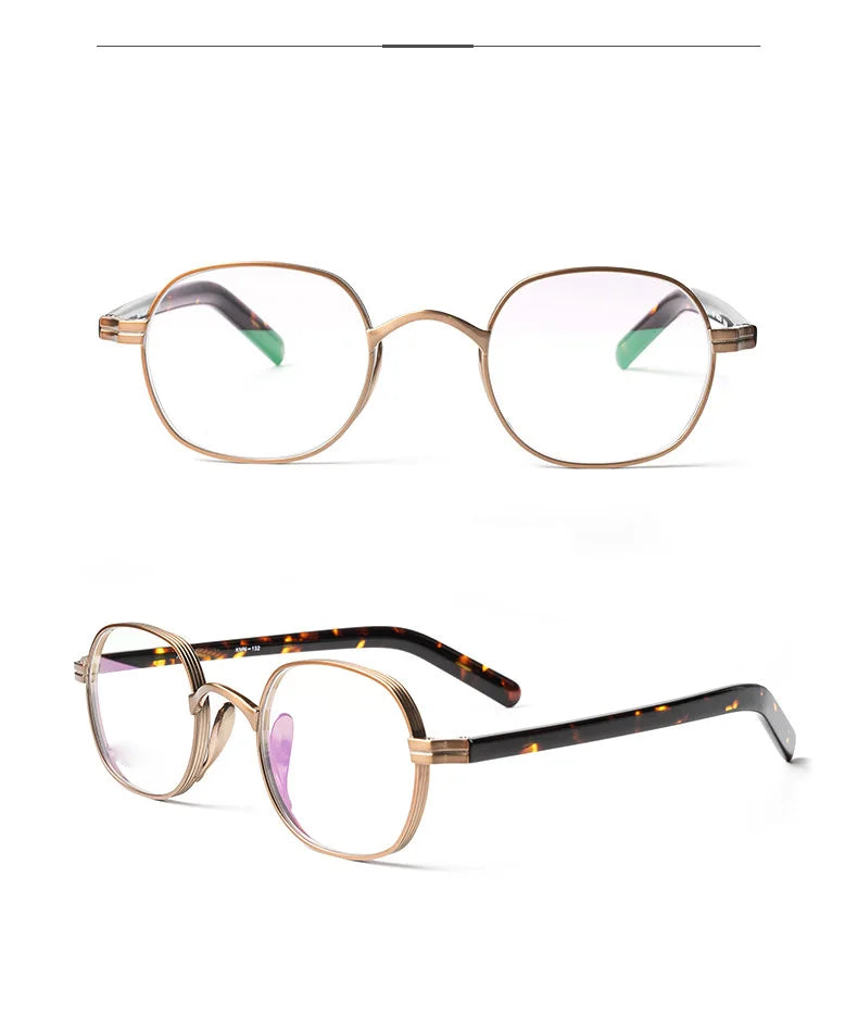 Muzz Women's Full Rim Oval Square Titanium Acetate Eyeglasses 510518