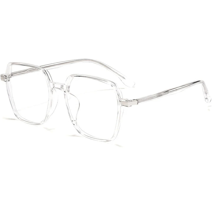 Hotochki Unisex Full Rim Polygonal Alloy Eyeglasses 3700d Full Rim Hotochki WHITE  