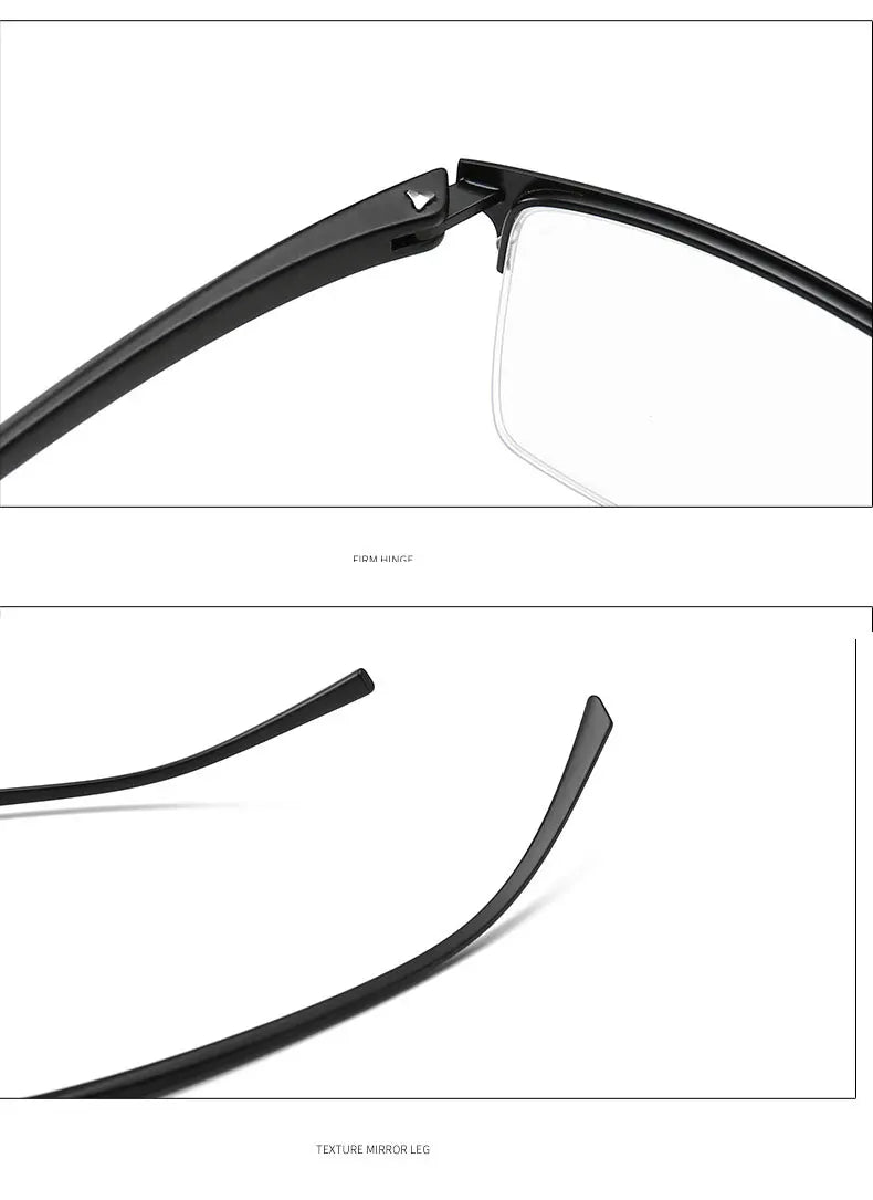 Hotochki 9501 unisex semi rim alloy prescription eyeglasses — view 10