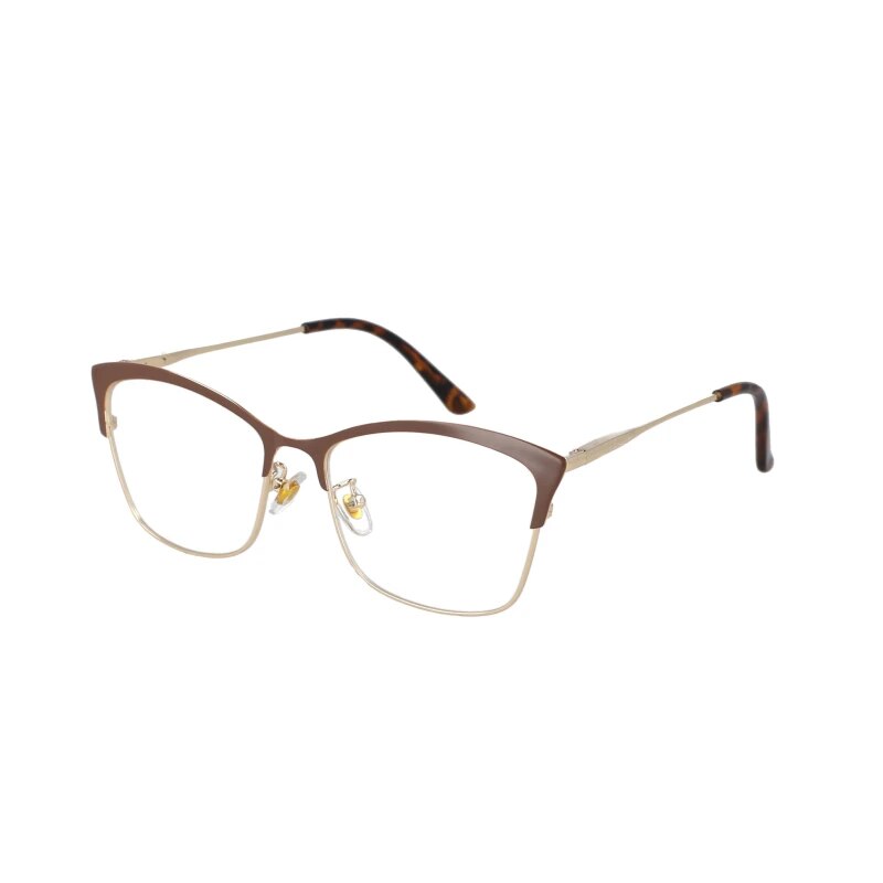 CCspace Women's Full Rim Square Cat Eye Tr 90 Alloy Frame Eyeglasses 51097 Full Rim CCspace Brown China 