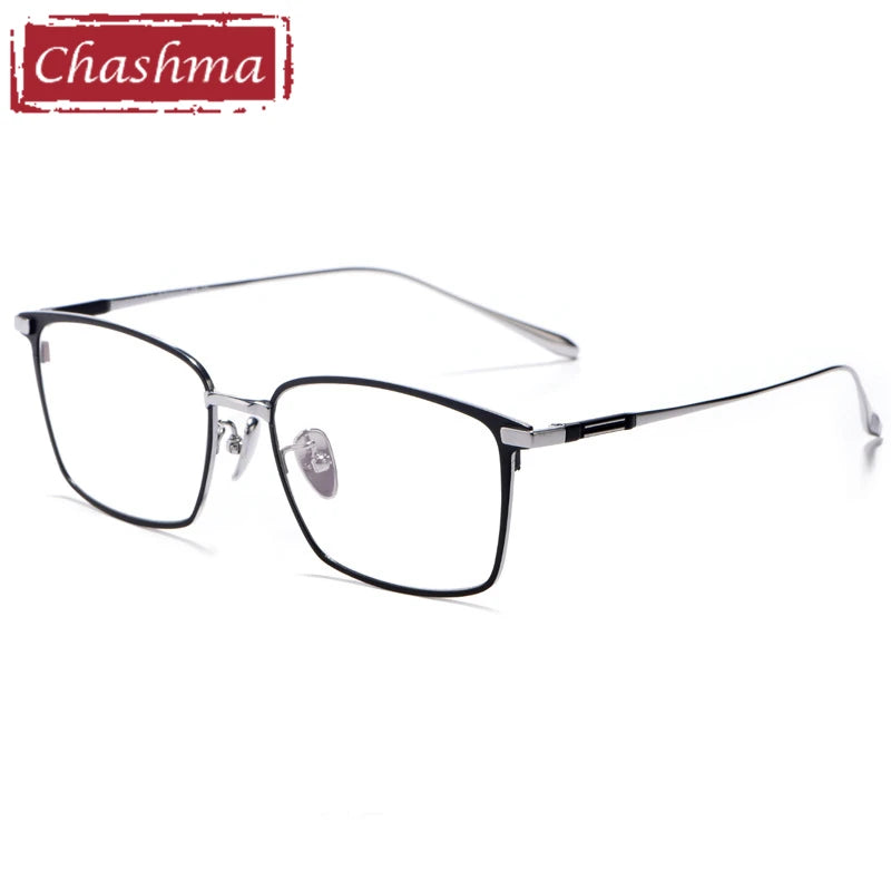 Chashma Ochki Women's Full Rim Square Titanium Eyeglasses 18317