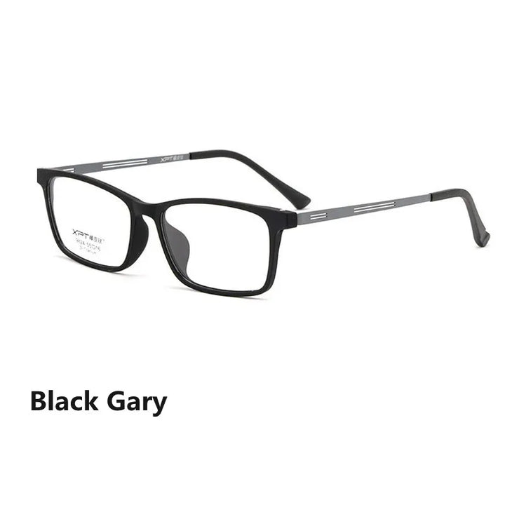 Kocolior Unisex Full Rim Square Titanium Alloy Hyperopic Reading Glasses 9824 Reading Glasses Kocolior Black Gary China 0